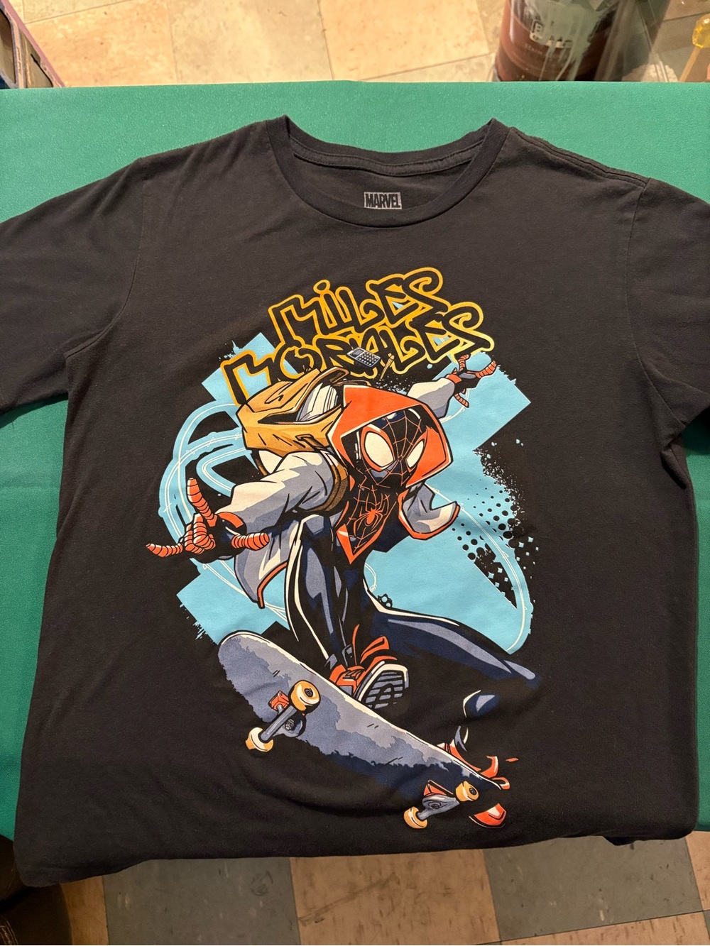 Marvel Miles Morales Black Graphic Tee for Kids